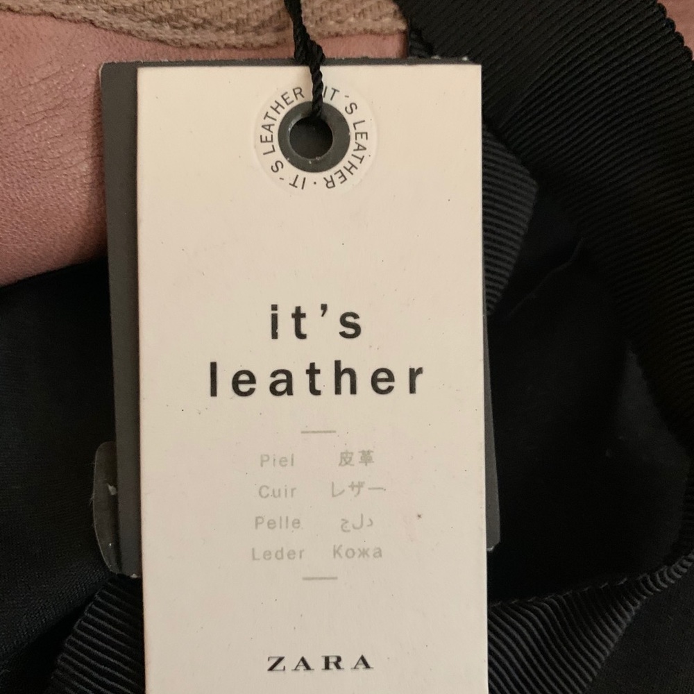 Pink Leather Flats with Black Straps to Lace Up